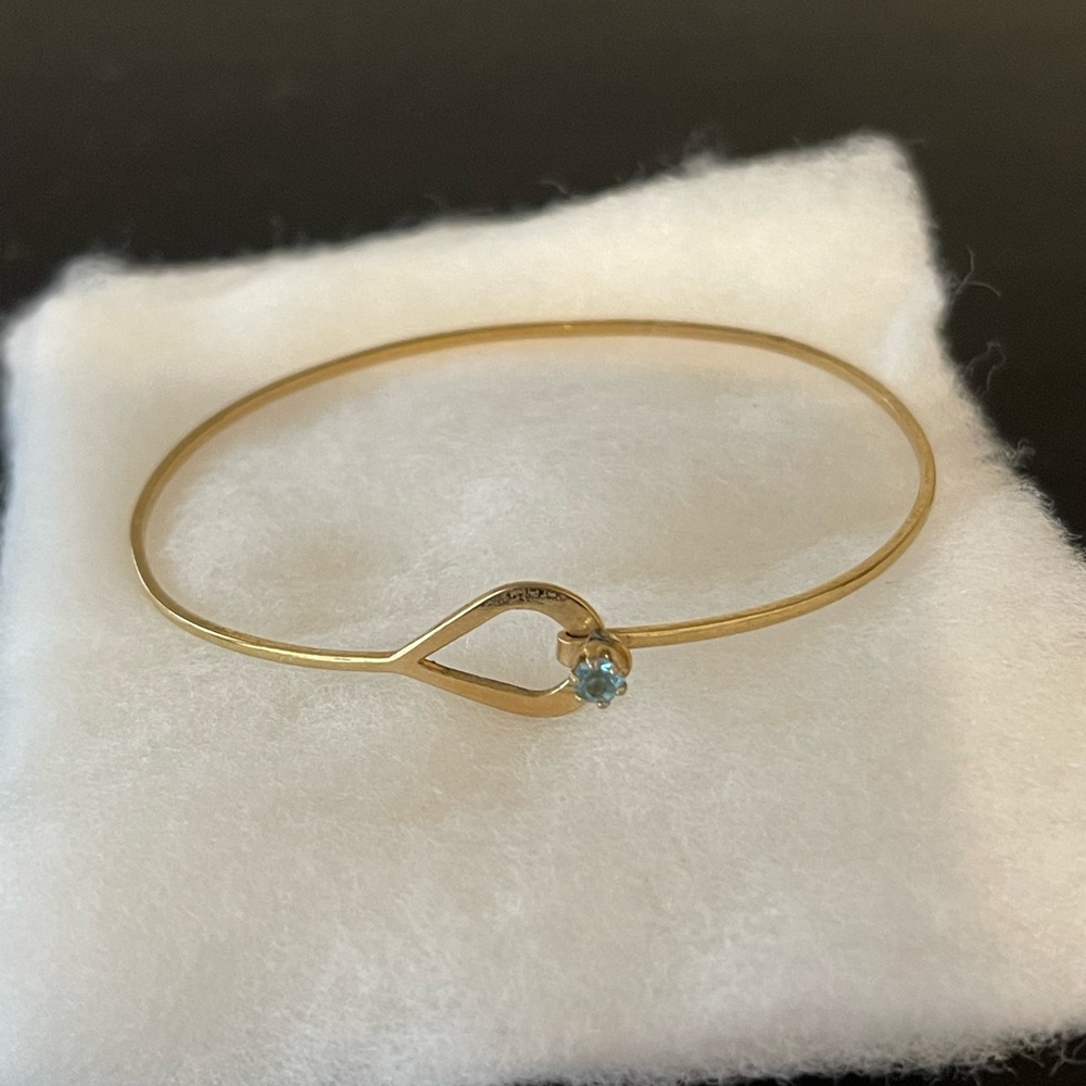 Vintage Avon Catch A Star Gold September Sapphire Birthstone Bracelet